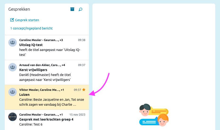Gesprekken markeren social schools